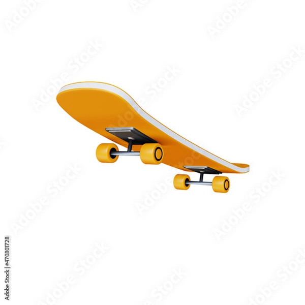 Fototapeta 3d render skate board perspective view