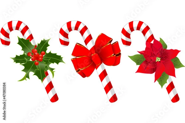 Obraz Decorated  Christmas candy cane