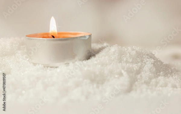 Fototapeta Advent - Lichter im Schnee