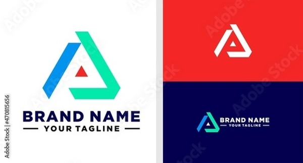 Fototapeta AP LOGO MONOGRAM TRIANGLE EDITABLE