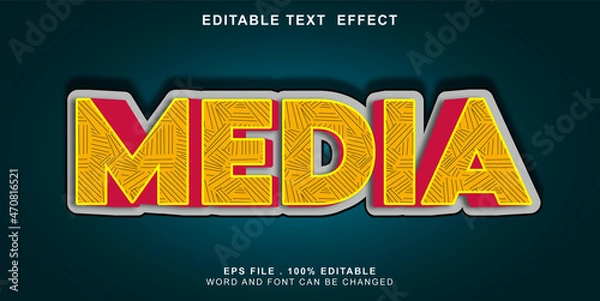 Obraz text effect editable media