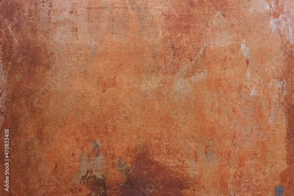 Fototapeta Background with rust, brown rusty iron texture.Old wall paer.