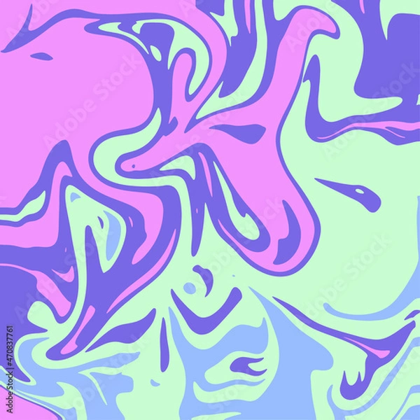 Fototapeta Colourful marble vector background pattern.  Liquid dynamic lined gradient waves.