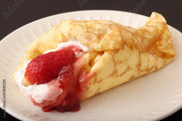 Fototapeta いちごクレープ