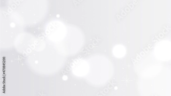 Fototapeta キラキラと光るボケ　白のグラデーション背景　高級感のある背景素材