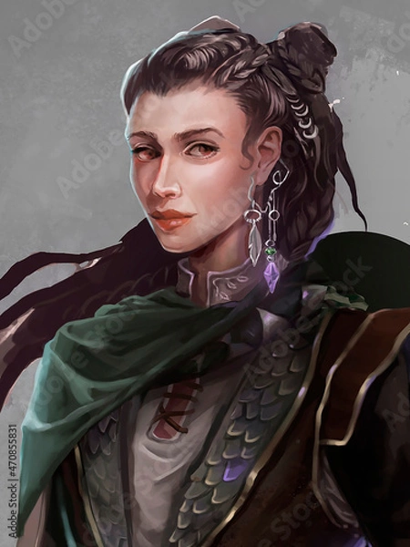 Obraz warrior girl in gothic style