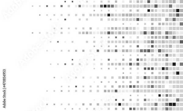 Obraz white background with gray pixel dots