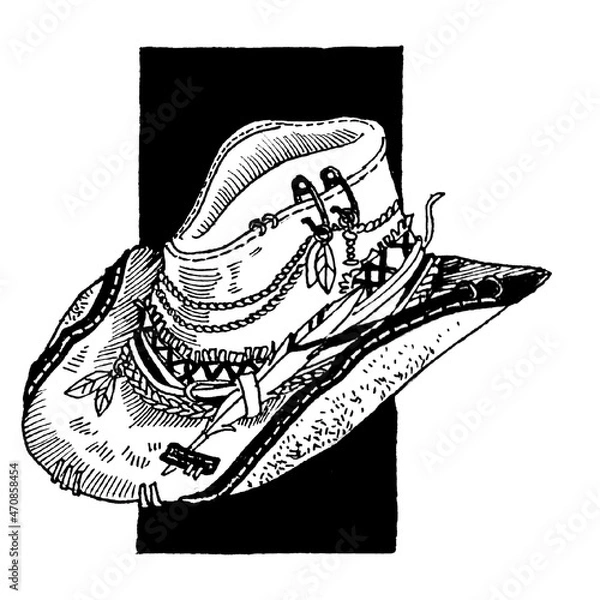 Obraz an old cowboy hat