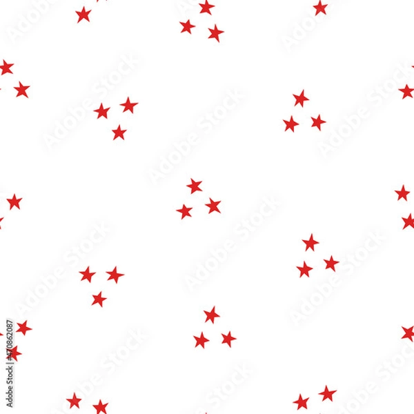 Fototapeta Stars on white background in doodle style. Vector stock illustration