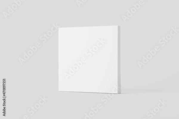Fototapeta Square Softcover Book White Blank 3D Rendering Mockup
