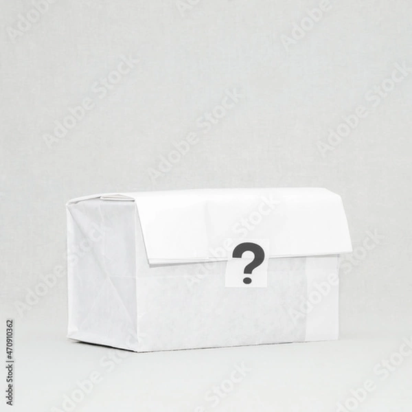 Obraz white box with question mark