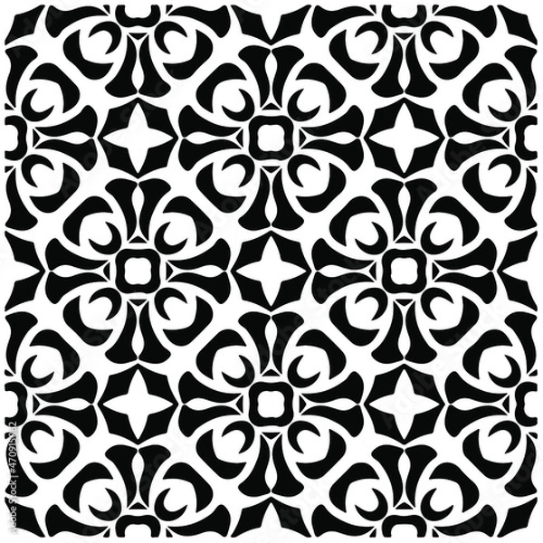 Fototapeta 
Seamless vector pattern in geometric ornamental style. Black  pattern.Design element for prints, backgrounds, template, web pages and textile pattern. Geometric art.
