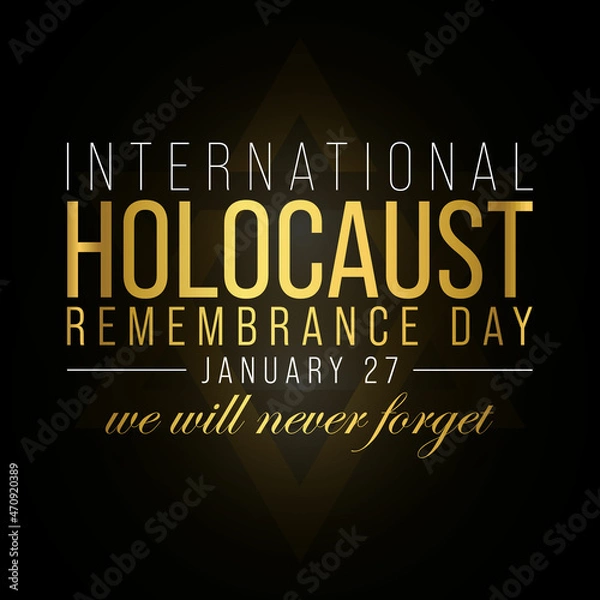 Fototapeta International Holocaust remembrance day is observed every year on January 27, that commemorates the victims of the Holocaust. Vector illustration