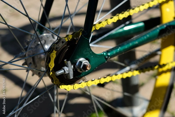 Obraz close up of bicycle wheel