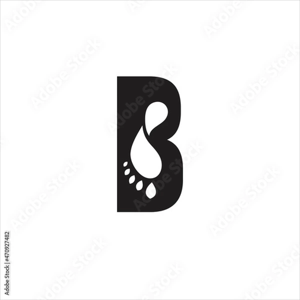 Fototapeta initials b logo vector template soles