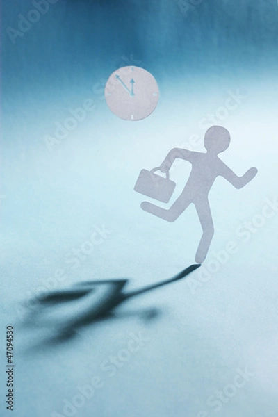 Fototapeta paper man running