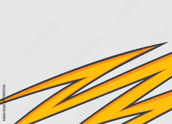 Fototapeta Abstract background with yellow jagged zigzag pattern and some copy space area