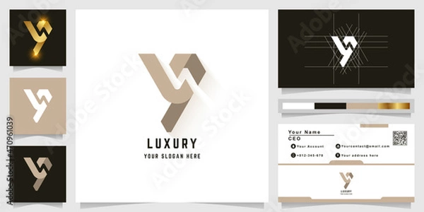 Obraz Letter Y or YN monogram logo