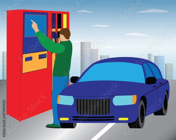 Obraz The driver refueling the car.