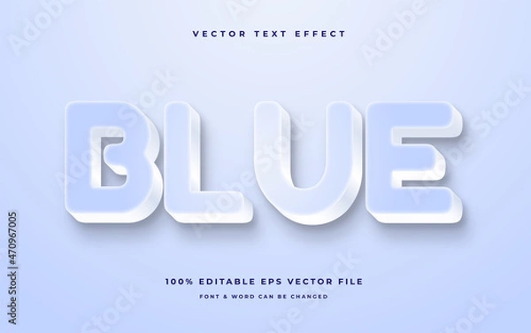 Fototapeta blue editable text effect
