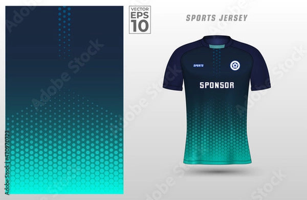 Fototapeta T-shirt sport design template for soccer jersey. Sport uniform in front view. Tshirt mock up for sport club. Vector Illustration