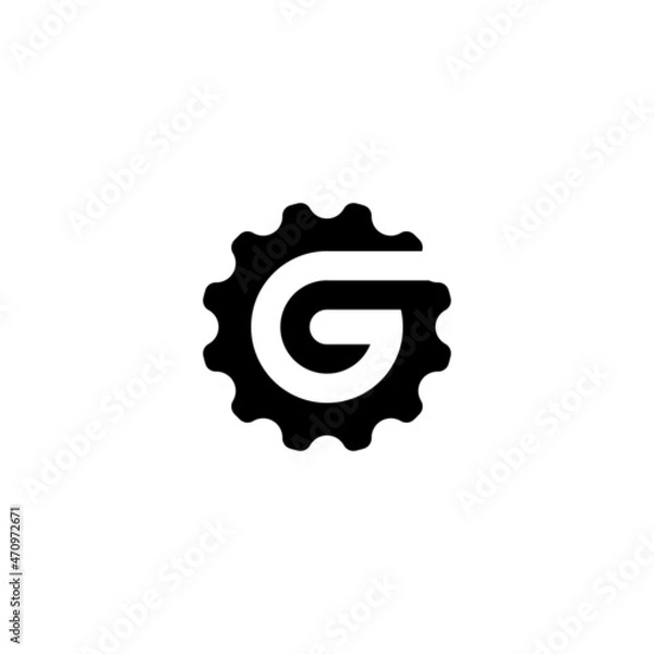 Obraz Gear initials G logo design vector