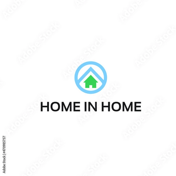 Fototapeta initial hexa home logo template