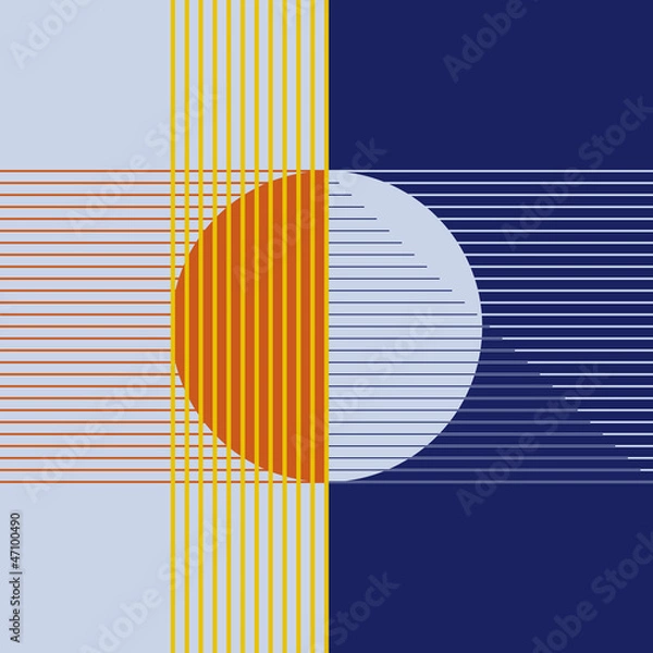 Obraz sole e luna astratto