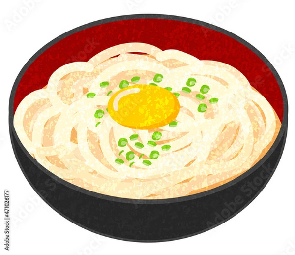 Obraz うどん　手描き風
