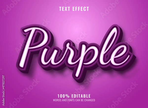 Fototapeta modern kids purple script text effect