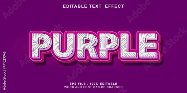 Obraz text effect editable purple