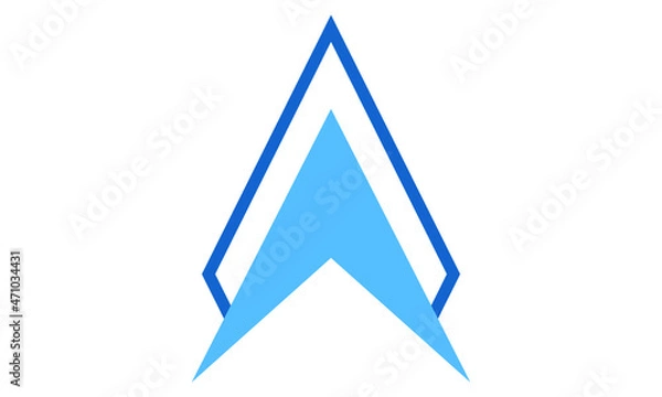 Fototapeta abstract blue triangle