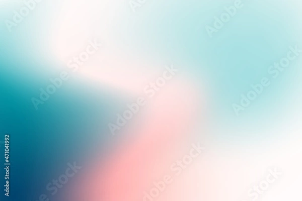 Obraz Pastel blue and pink background. Modern blurry gradient backdrop in soft colors. Template, banner, wallpaper, presentation design. Vector abstract art.	