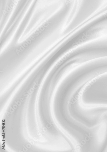 Fototapeta Smooth elegant white silk can use as fine background