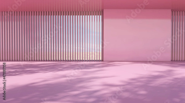 Obraz Empty room with Wall Background. 3D illustration, 3D rendering	
