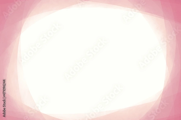 Fototapeta 絵本のような暖かい感じのピンクのフレームイラスト手描き水彩風