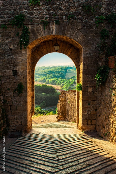 Obraz Antica porta di città medioevale