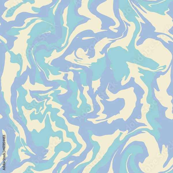 Obraz Liquid marble like ink abstract artwork seamless repeat pattern. Retro, vector watercolor color gradient all over surface print background.