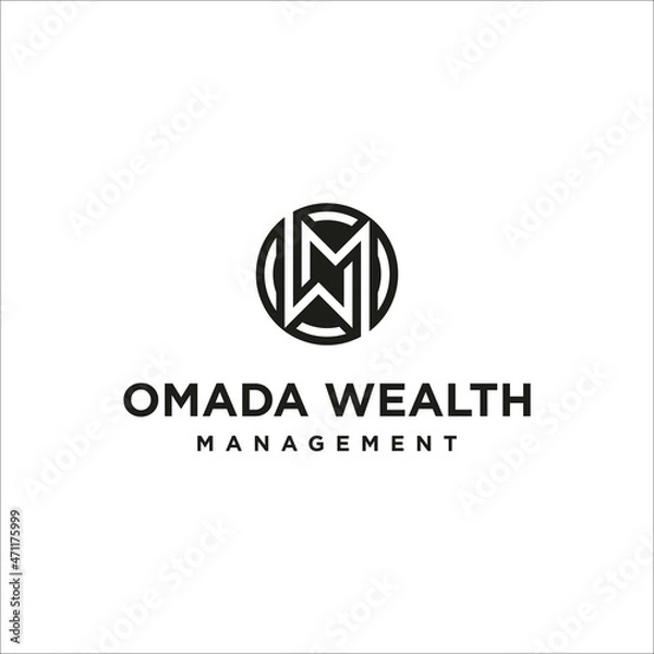 Fototapeta OWM letter alphabet abstract logo vector