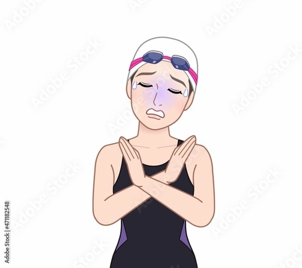 Fototapeta 水泳選手の女性