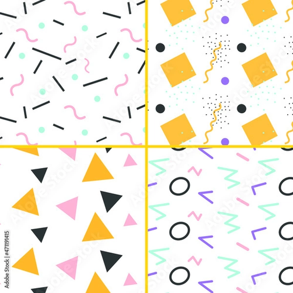 Fototapeta Memphis vector pattern illustartion