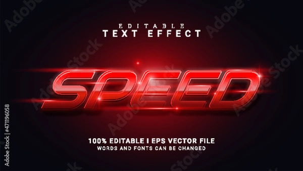 Obraz speed editable text effect vector