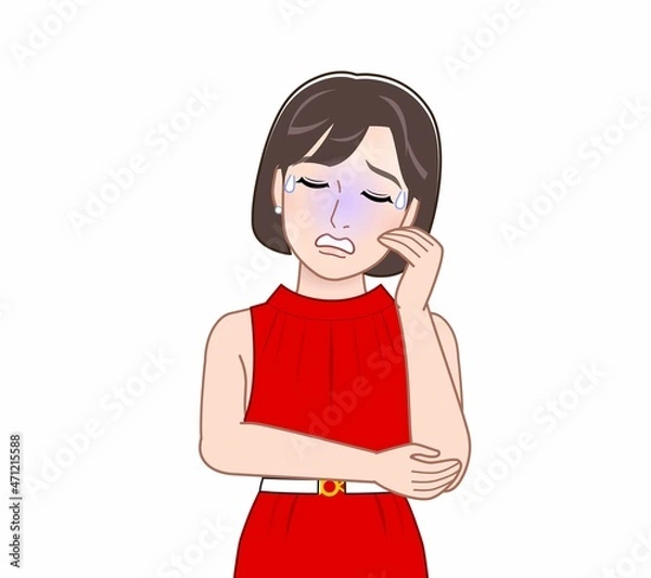 Fototapeta 赤いドレスの女性