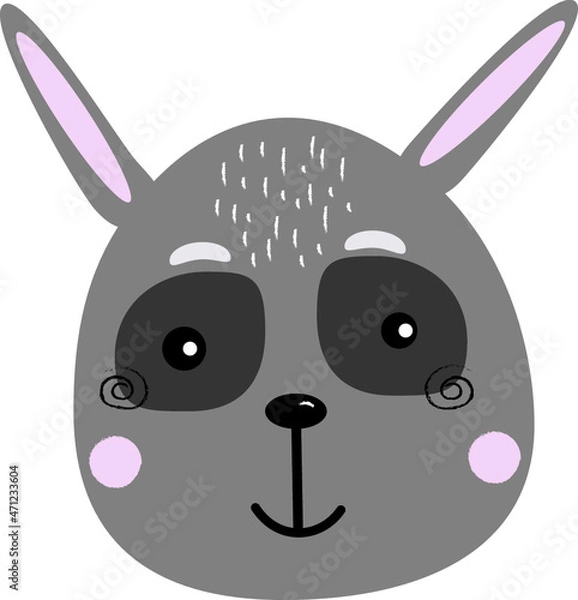 Fototapeta Bunny vector illustration funny character isolated on white background