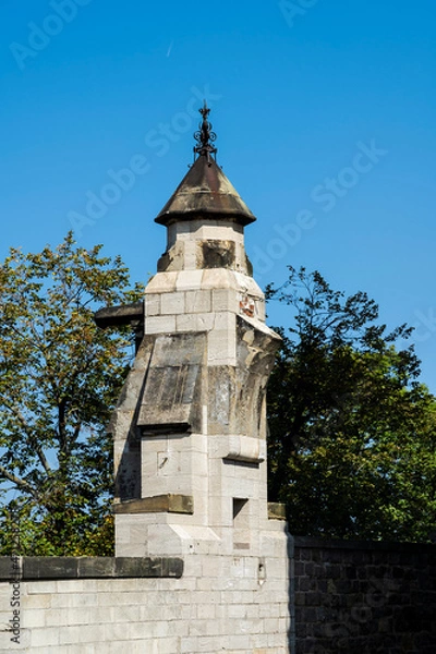 Fototapeta Türmchen und Ringmauer beim Schloss in Wernigerode