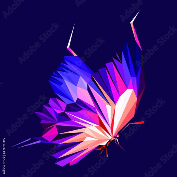 Obraz Butterfly polygonal