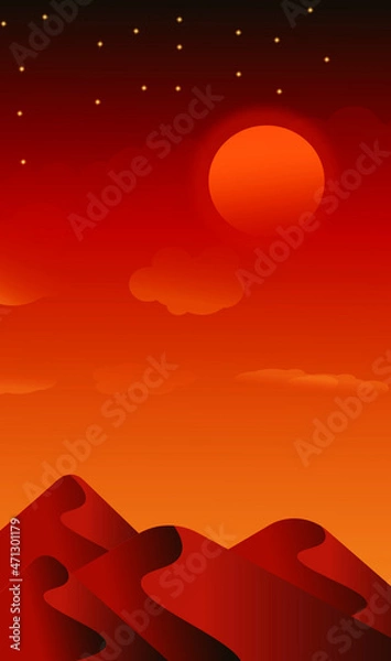 Obraz sunset in the desert