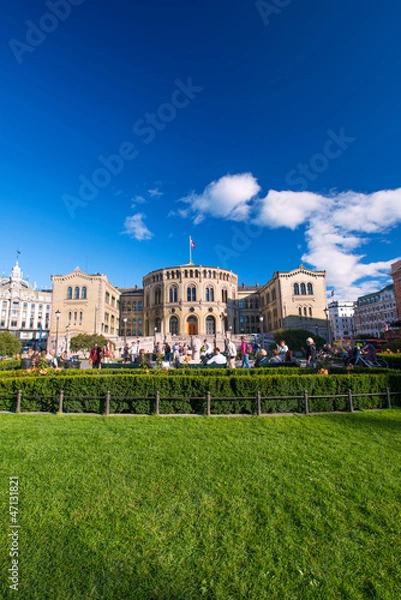 Fototapeta Storting lub Parlament w Oslo w Norwegii