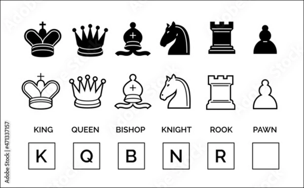 Fototapeta Chess name letters