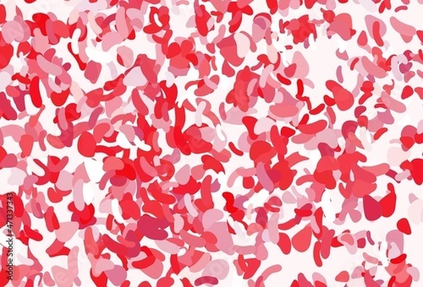 Obraz Light Red vector texture with random forms.